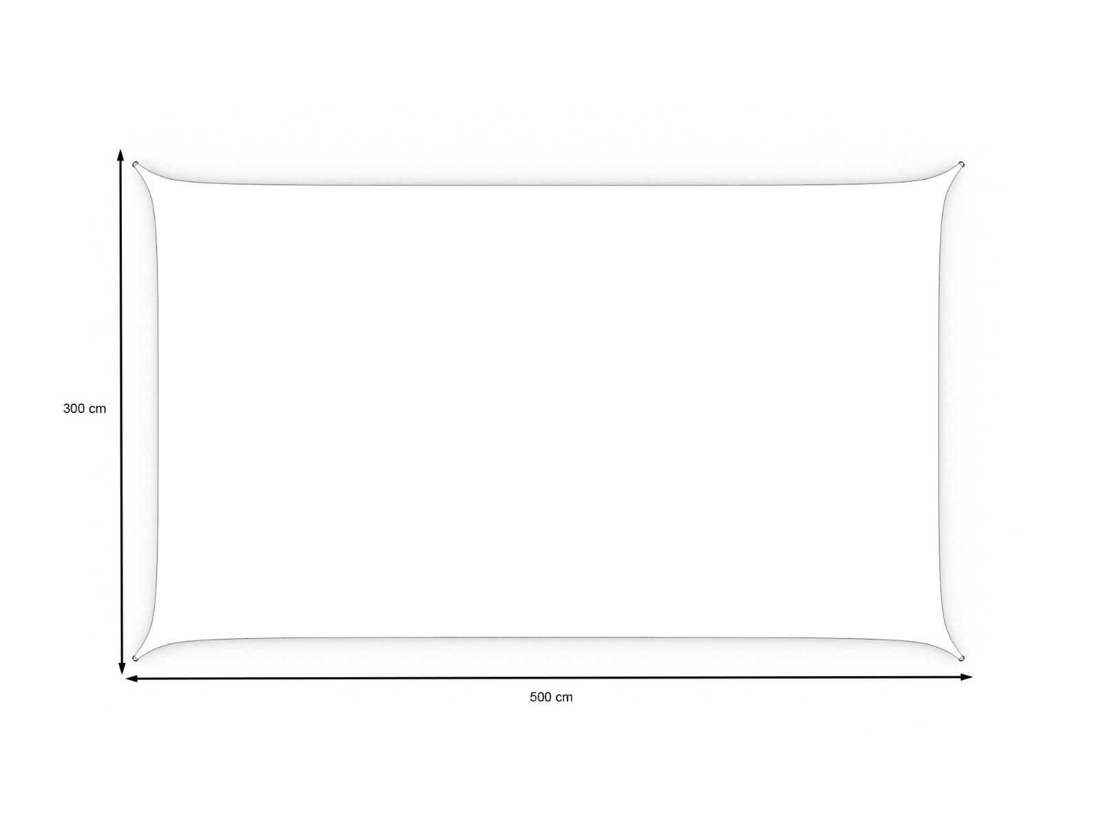 TOILE D'OMBRAGE RECTANGULAIRE - 3X5M