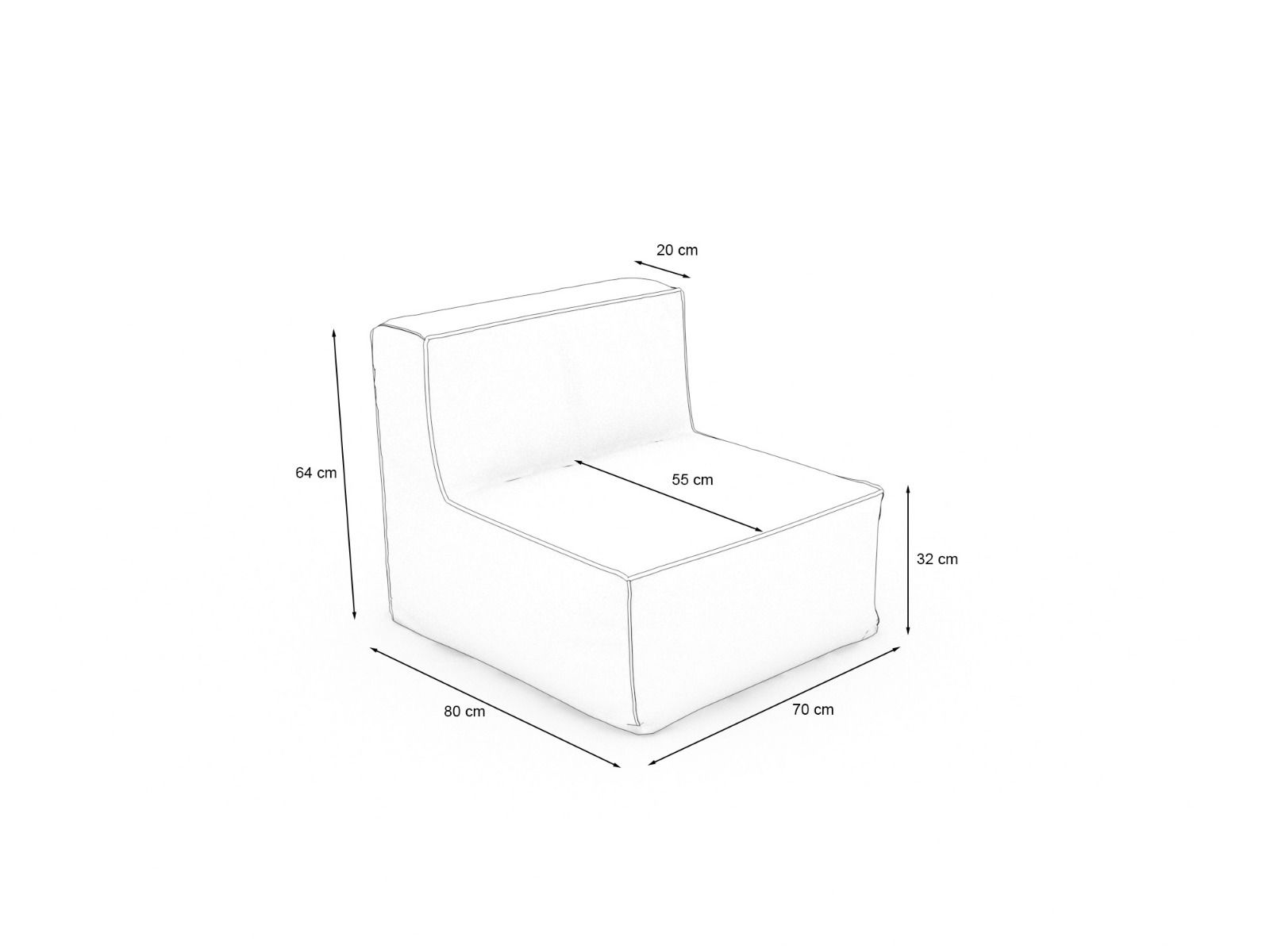 SAMBA - CHAUFFEUSE POUR CANAPé MODULABLE 